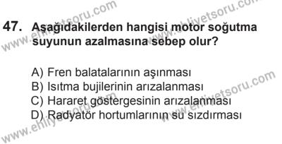 12 Aralık 2015 Tarihli Sürücü Adayları Sınavı L Kitapçığı 47. Soru