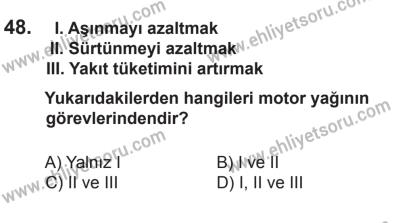 12 Aralık 2015 Tarihli Sürücü Adayları Sınavı L Kitapçığı 48. Soru