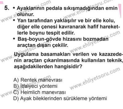 12 Aralık 2015 Tarihli Sürücü Adayları Sınavı N Kitapçığı 5. Soru