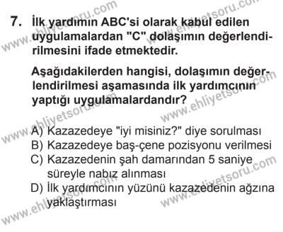 12 Aralık 2015 Tarihli Sürücü Adayları Sınavı N Kitapçığı 7. Soru