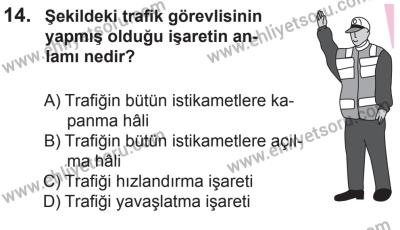 12 Aralık 2015 Tarihli Sürücü Adayları Sınavı N Kitapçığı 14. Soru