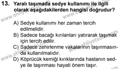 12 Ocak 2014 Tarihli Sürücü Adayları Sınavı K Kitapçığı 13. Soru
