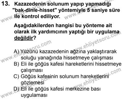 12 Ocak 2014 Tarihli Sürücü Adayları Sınavı L Kitapçığı 13. Soru