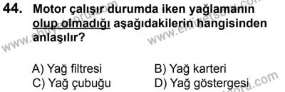 12 Ocak 2014 Tarihli Sürücü Adayları Sınavı L Kitapçığı 44. Soru