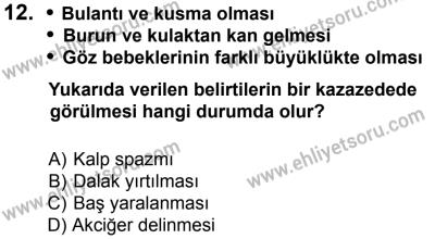 12 Ocak 2014 Tarihli Sürücü Adayları Sınavı N Kitapçığı 12. Soru
