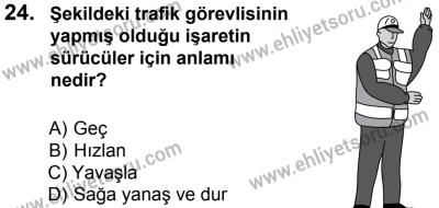 12 Ocak 2014 Tarihli Sürücü Adayları Sınavı N Kitapçığı 24. Soru