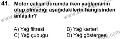 12 Ocak 2014 Tarihli Sürücü Adayları Sınavı N Kitapçığı 41. Soru