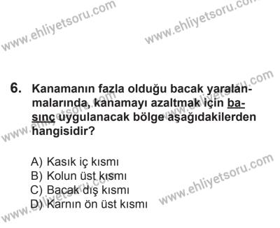 12 Temmuz 2014 Tarihli Sürücü Adayları Sınavı K Kitapçığı 6. Soru