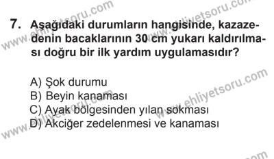 12 Temmuz 2014 Tarihli Sürücü Adayları Sınavı K Kitapçığı 7. Soru