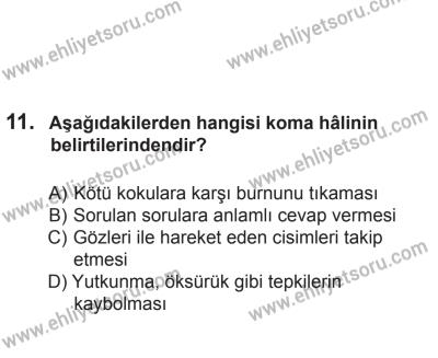 12 Temmuz 2014 Tarihli Sürücü Adayları Sınavı K Kitapçığı 11. Soru