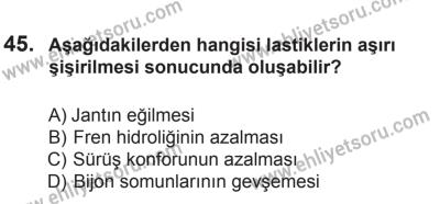 12 Temmuz 2014 Tarihli Sürücü Adayları Sınavı K Kitapçığı 45. Soru