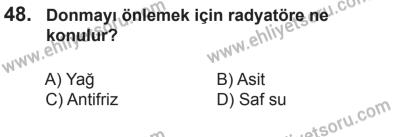 12 Temmuz 2014 Tarihli Sürücü Adayları Sınavı K Kitapçığı 48. Soru