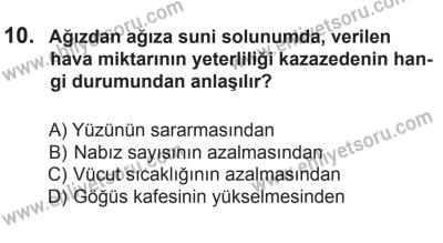 12 Temmuz 2014 Tarihli Sürücü Adayları Sınavı L Kitapçığı 10. Soru