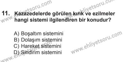 12 Temmuz 2014 Tarihli Sürücü Adayları Sınavı L Kitapçığı 11. Soru