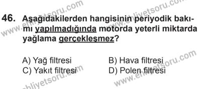 12 Temmuz 2014 Tarihli Sürücü Adayları Sınavı L Kitapçığı 46. Soru