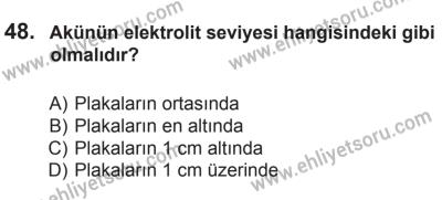 12 Temmuz 2014 Tarihli Sürücü Adayları Sınavı L Kitapçığı 48. Soru