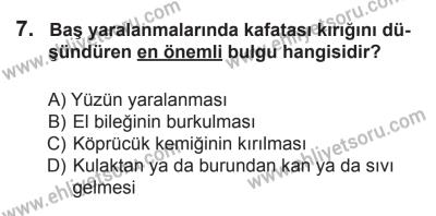 12 Temmuz 2014 Tarihli Sürücü Adayları Sınavı M Kitapçığı 7. Soru