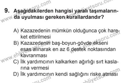 12 Temmuz 2014 Tarihli Sürücü Adayları Sınavı M Kitapçığı 9. Soru