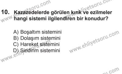 12 Temmuz 2014 Tarihli Sürücü Adayları Sınavı M Kitapçığı 10. Soru