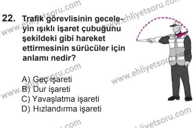 12 Temmuz 2014 Tarihli Sürücü Adayları Sınavı M Kitapçığı 22. Soru
