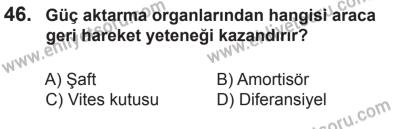 12 Temmuz 2014 Tarihli Sürücü Adayları Sınavı M Kitapçığı 46. Soru