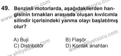 12 Temmuz 2014 Tarihli Sürücü Adayları Sınavı M Kitapçığı 49. Soru
