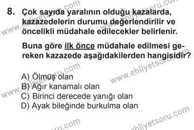12 Temmuz 2014 Tarihli Sürücü Adayları Sınavı N Kitapçığı 8. Soru