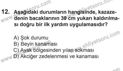 12 Temmuz 2014 Tarihli Sürücü Adayları Sınavı N Kitapçığı 12. Soru