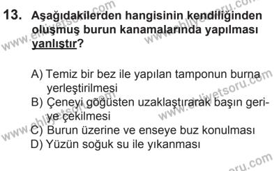 12 Temmuz 2014 Tarihli Sürücü Adayları Sınavı N Kitapçığı 13. Soru