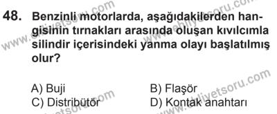 12 Temmuz 2014 Tarihli Sürücü Adayları Sınavı N Kitapçığı 48. Soru