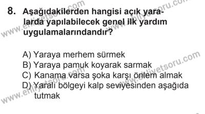 14 Haziran 2014 Tarihli Sürücü Adayları Sınavı K Kitapçığı 8. Soru