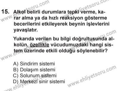 14 Haziran 2014 Tarihli Sürücü Adayları Sınavı K Kitapçığı 15. Soru