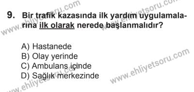 14 Haziran 2014 Tarihli Sürücü Adayları Sınavı L Kitapçığı 9. Soru