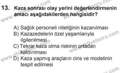 14 Haziran 2014 Tarihli Sürücü Adayları Sınavı L Kitapçığı 13. Soru