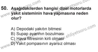 14 Haziran 2014 Tarihli Sürücü Adayları Sınavı L Kitapçığı 50. Soru