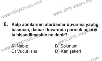 14 Haziran 2014 Tarihli Sürücü Adayları Sınavı M Kitapçığı 6. Soru