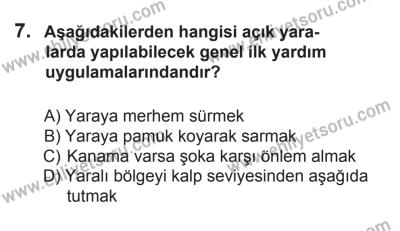 14 Haziran 2014 Tarihli Sürücü Adayları Sınavı M Kitapçığı 7. Soru