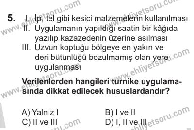 14 Nisan 2016 Tarihli Sürücü Adayları Sınavı K Kitapçığı 1Oturumu 5. Soru
