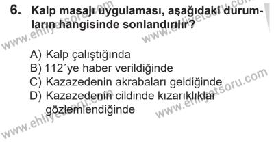 14 Nisan 2016 Tarihli Sürücü Adayları Sınavı K Kitapçığı 1Oturumu 6. Soru