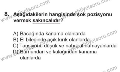 14 Nisan 2016 Tarihli Sürücü Adayları Sınavı K Kitapçığı 1Oturumu 8. Soru