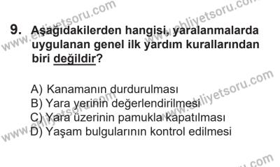 14 Nisan 2016 Tarihli Sürücü Adayları Sınavı K Kitapçığı 1Oturumu 9. Soru