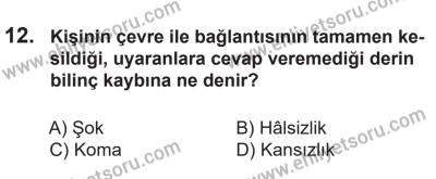 14 Nisan 2016 Tarihli Sürücü Adayları Sınavı K Kitapçığı 1Oturumu 12. Soru