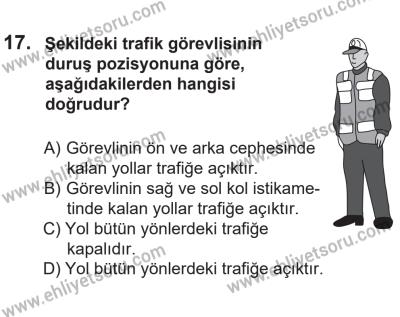 14 Nisan 2016 Tarihli Sürücü Adayları Sınavı K Kitapçığı 1Oturumu 17. Soru