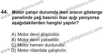 14 Nisan 2016 Tarihli Sürücü Adayları Sınavı K Kitapçığı 1Oturumu 44. Soru