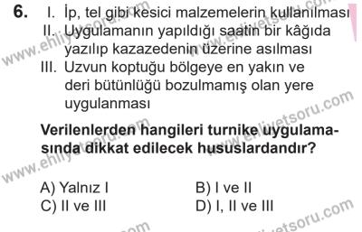 14 Nisan 2016 Tarihli Sürücü Adayları Sınavı K Kitapçığı 2Oturumu 6. Soru