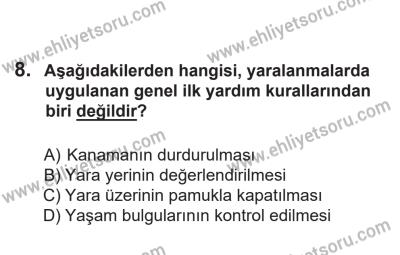14 Nisan 2016 Tarihli Sürücü Adayları Sınavı K Kitapçığı 2Oturumu 8. Soru