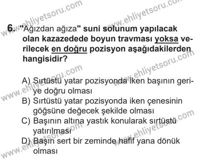 14 Nisan 2016 Tarihli Sürücü Adayları Sınavı L Kitapçığı 1. Oturum 6. Soru