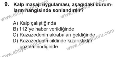 14 Nisan 2016 Tarihli Sürücü Adayları Sınavı L Kitapçığı 1. Oturum 9. Soru