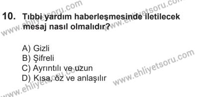 14 Nisan 2016 Tarihli Sürücü Adayları Sınavı L Kitapçığı 1. Oturum 10. Soru
