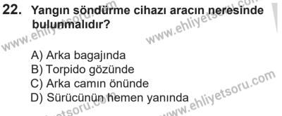 14 Nisan 2016 Tarihli Sürücü Adayları Sınavı L Kitapçığı 1. Oturum 22. Soru